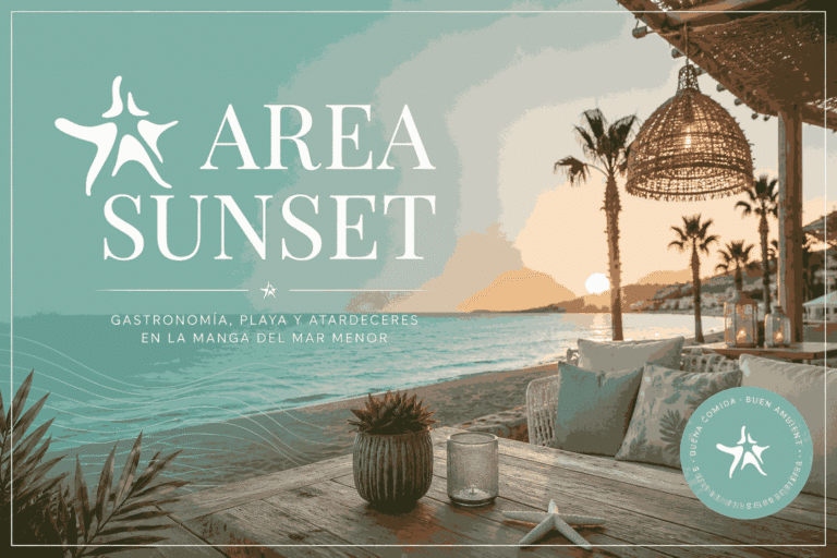 Área Sunset en la Manga: beach club con piscina, con precios y el atardecer que lo cambia todo